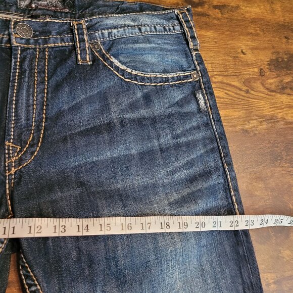 Silver Jeans Tag 36x34 Measures 38x35 Nash Heritage Straight Thick Stitch - Picture 7 of 10